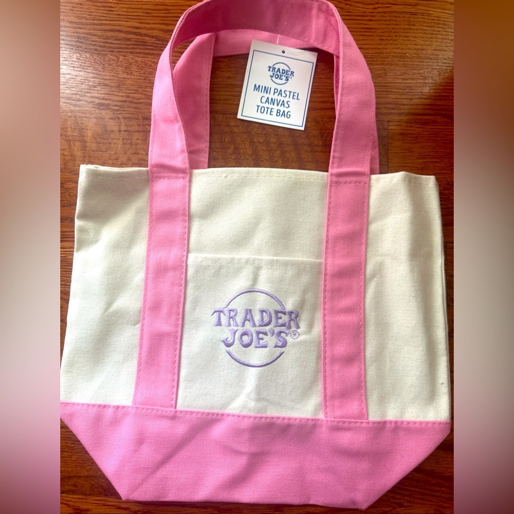 Trader Joe’s Mini Canvas Tote Bag - Pink